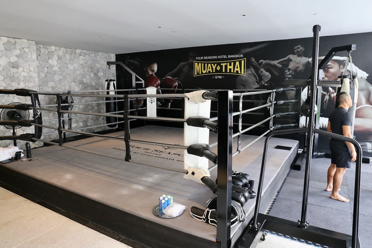 Guests at Four Seasons Bangkok can take Muay Thai boxing classes.