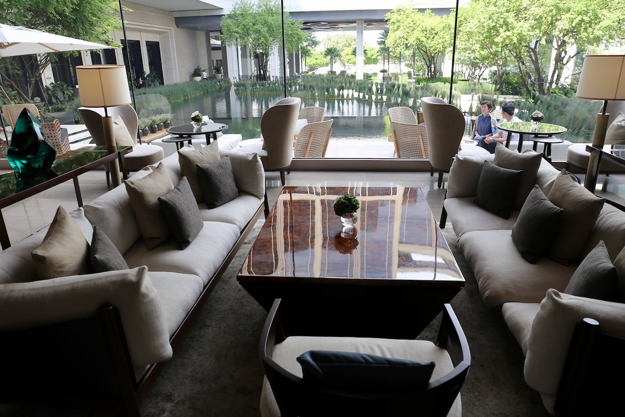 Afternoon Tea at Four Seasons Bangkok is served in the hotel's elegant Lounge.