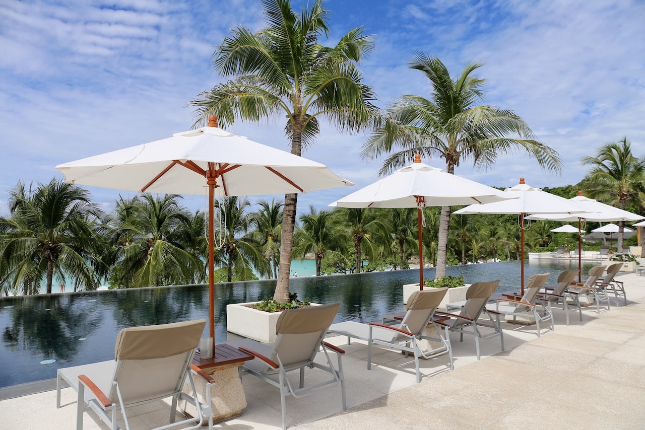 The Racha Resort Adults-Only Infinity Pool.