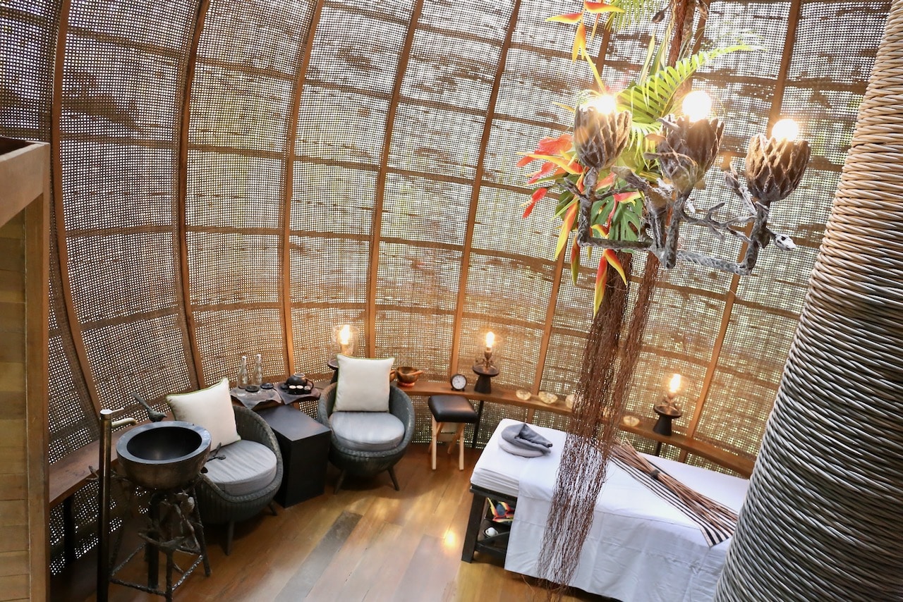 Interior of Coqoon Spa Phuket's "nest."