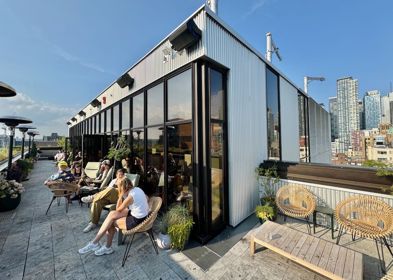 Evangeline is the rooftop patio at Ace Hotel Toronto.
