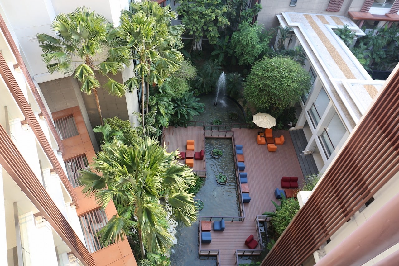 At the centre of the resort you'll find lush tropical gardens, waterfalls and fountains. 