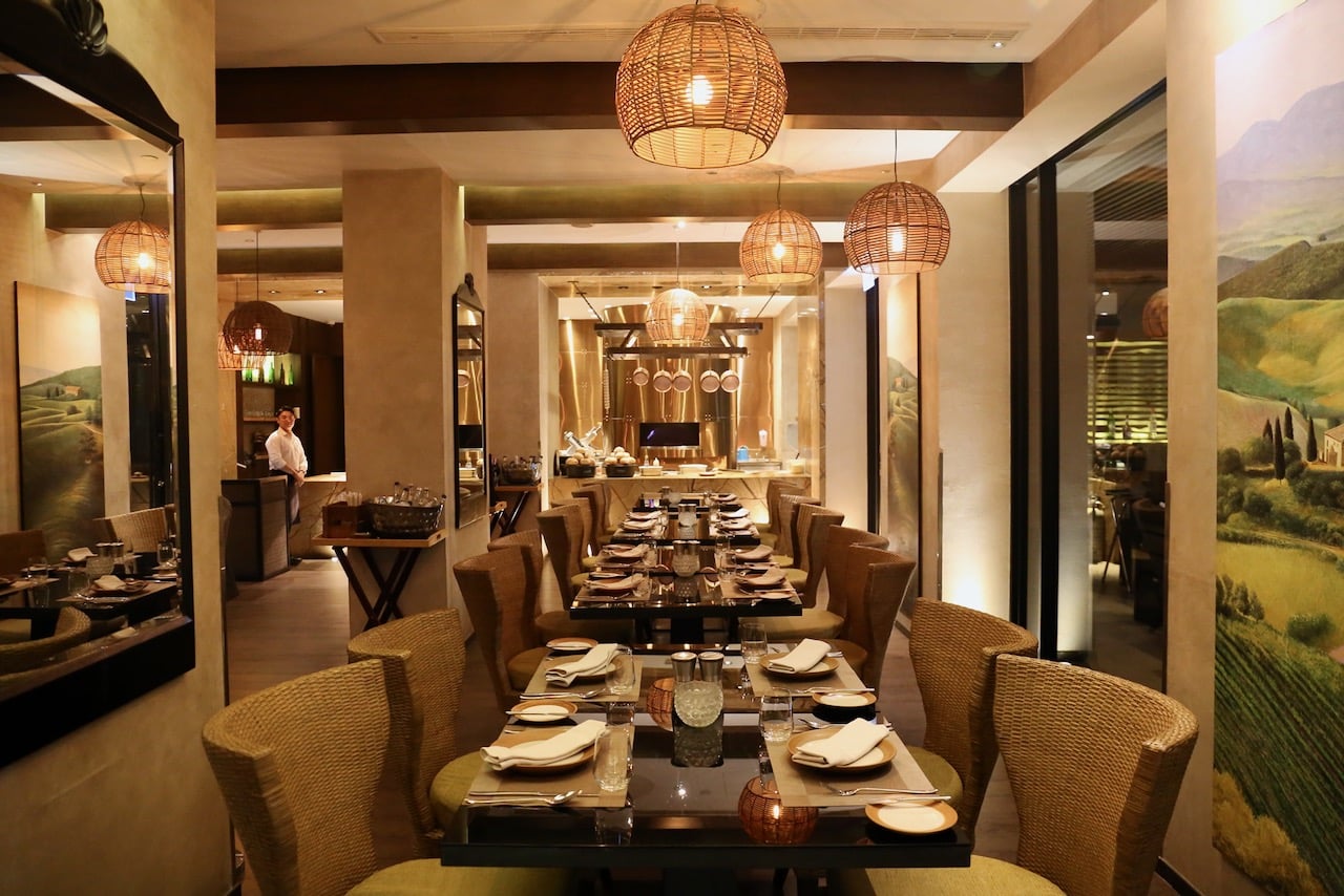 Enjoy a taste of Italy in the romantic dining room at Favola.