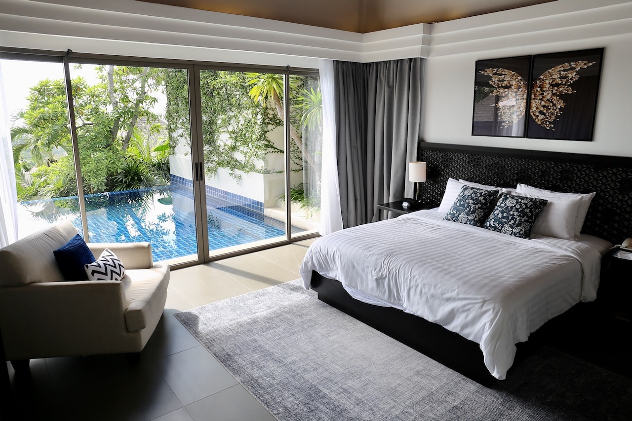 The Pavilions Phuket Resort Oceanview Pool Villa Bedroom.