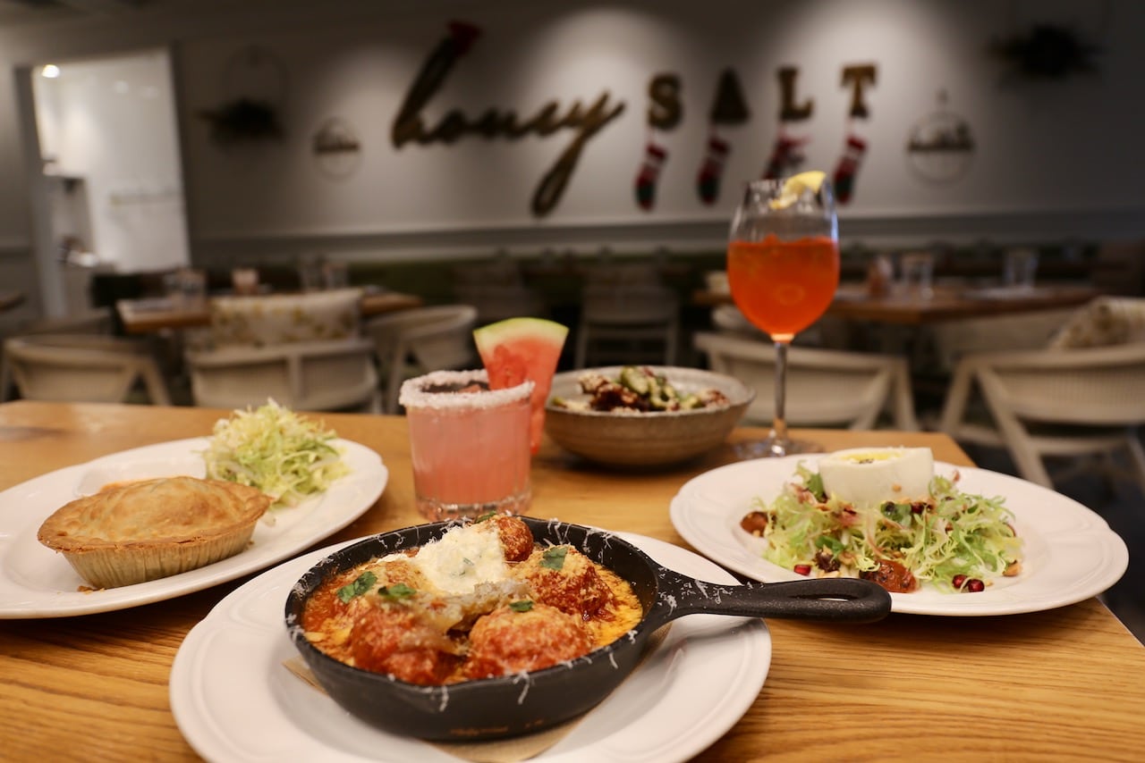 Honey Salt is a restaurant located on the main floor of the luxurious JW Marriott Parq Vancouver Hotel.