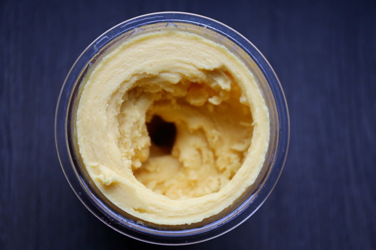 After a re-spin the sorbet should be perfectly smooth and easy to scoop.