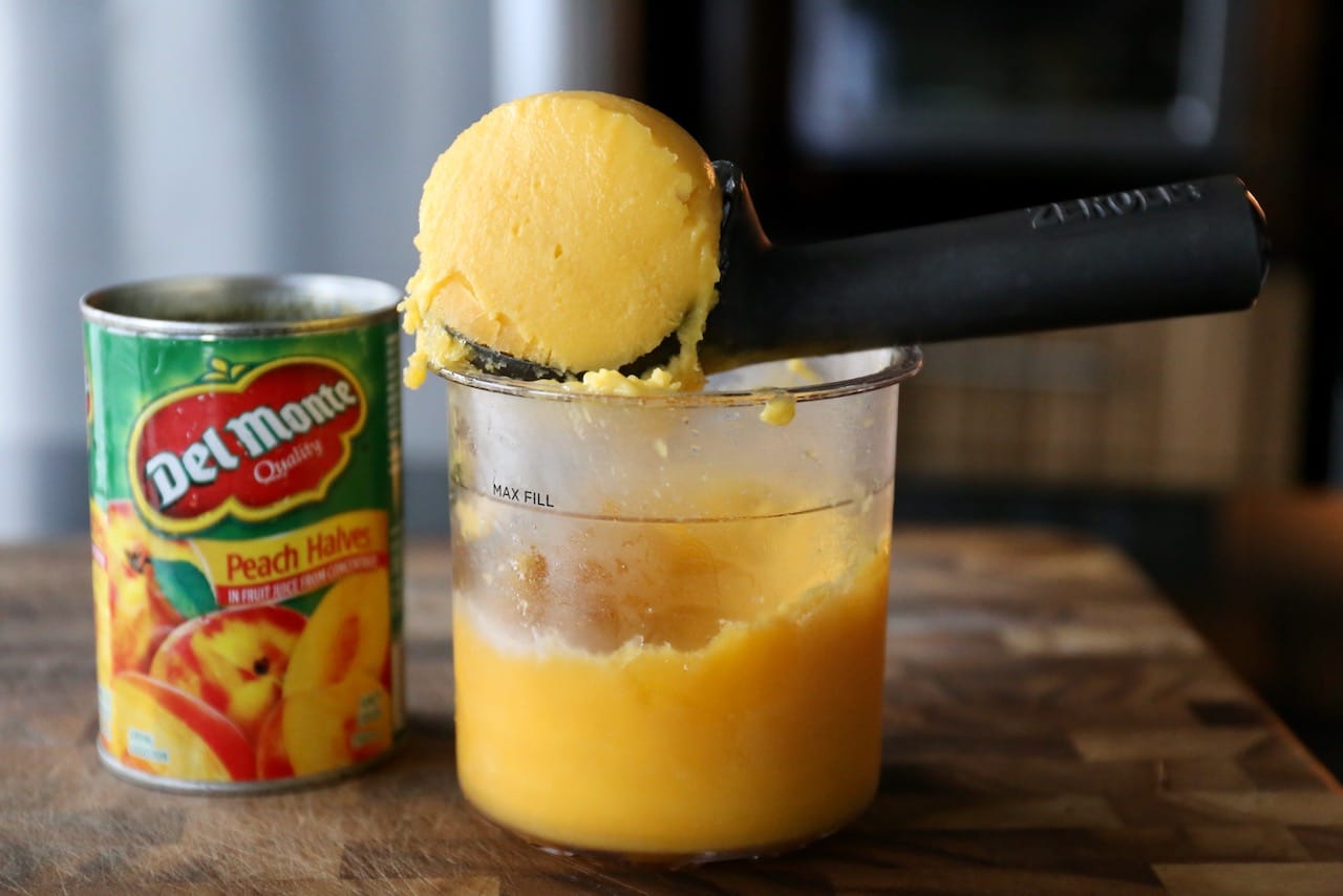 The Ninja Creami produces smooth sorbet texture.