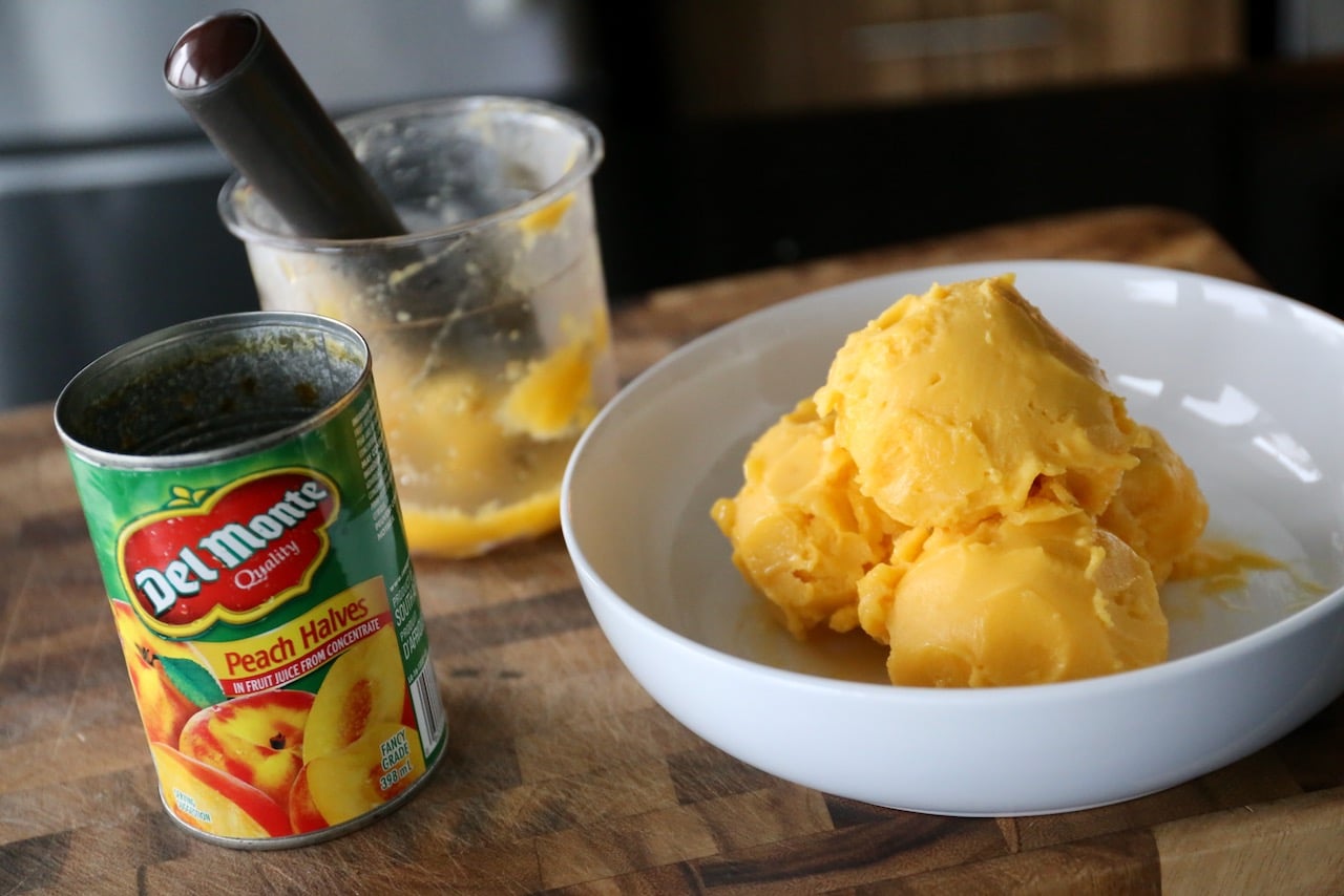 Transform your favourite canned fruit or fresh fruit into a delicious and healthy frozen dessert. 