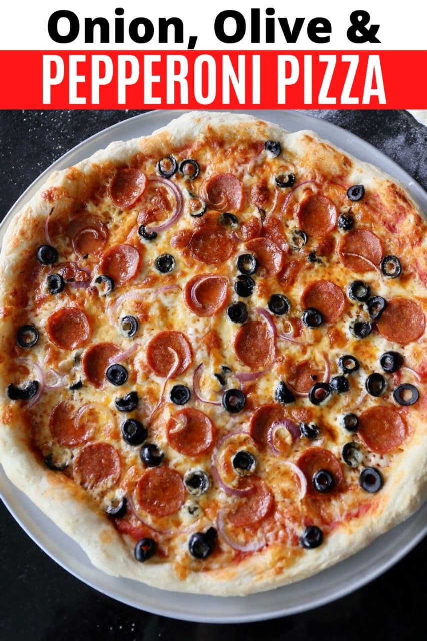 How To Make Pepperoni Black Olive Pizza.