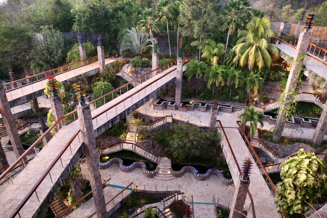 The architecture, art and bridges that make up the design of Jade Mountain Resort are otherworldly. 