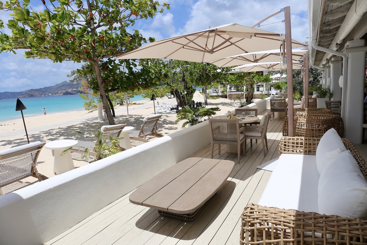 Enjoy lunch with a beach view at Sea and Surf Terrace & Bar.