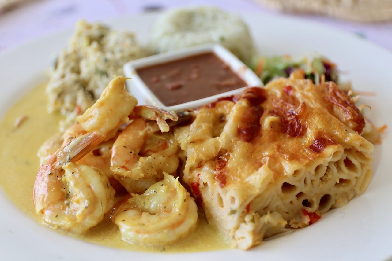 If enjoying a beach day pop by for lunch to enjoy the hotel's classic Caribbean dishes like Macaroni Pie, Grilled Prawns and Roti.