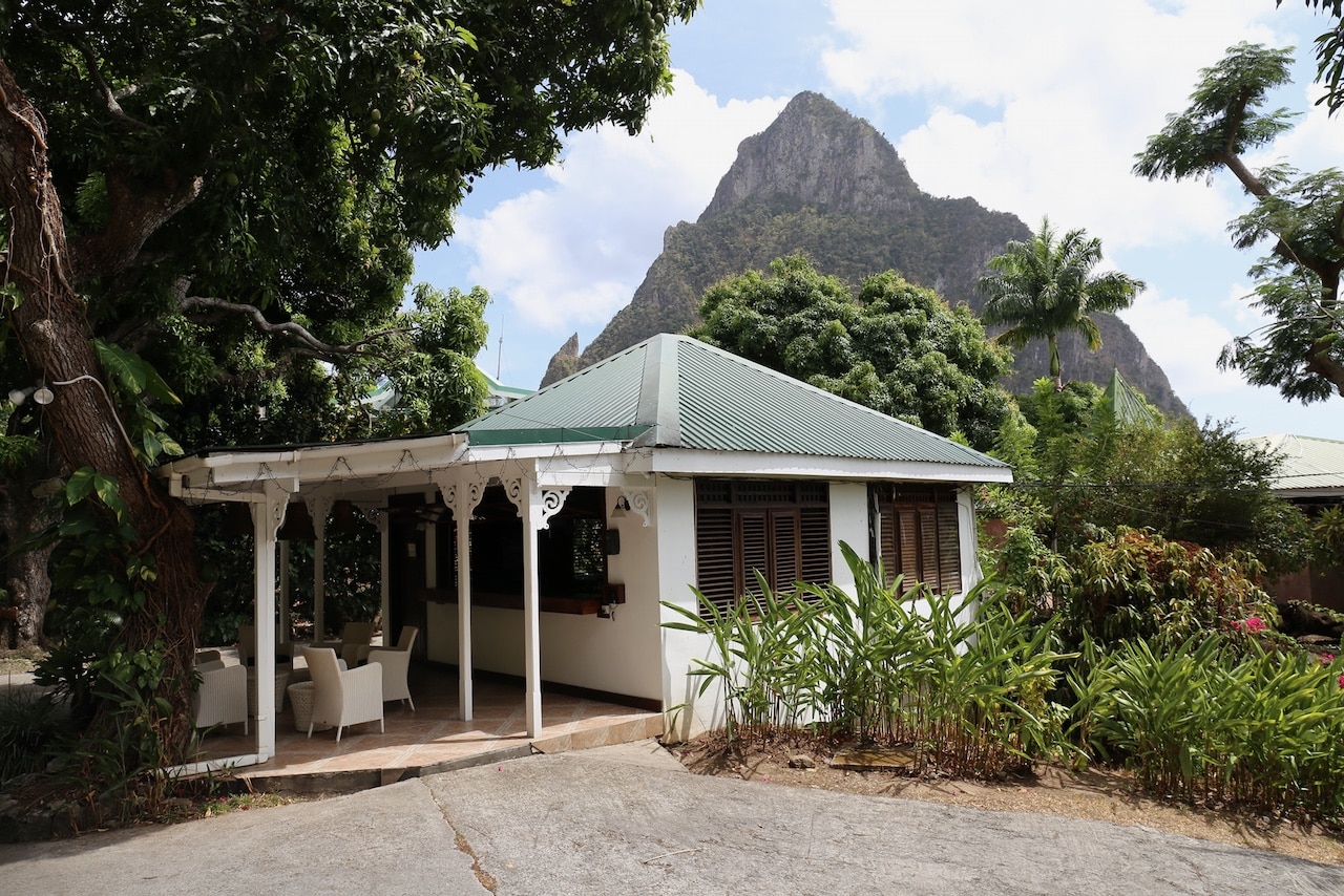 Gorgeous architecture greets guests when they arrive at Stonefield Villa Resort in Saint Lucia.