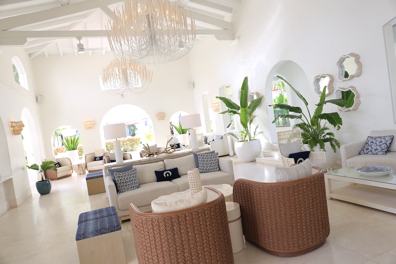 Windjammer Landing Resort lobby where guests check in.