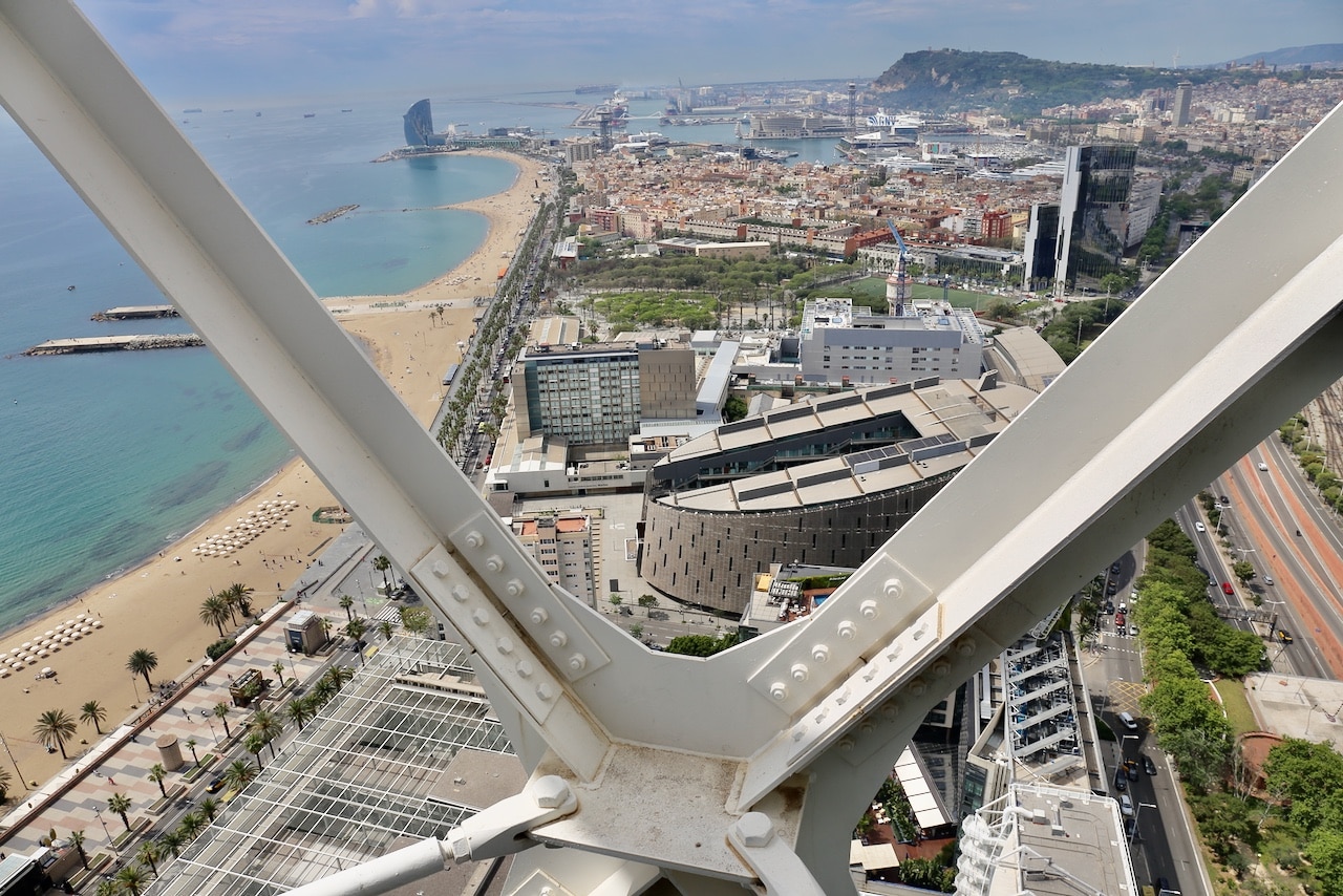 Hotel Arts Barcelona offers beautiful views overlooking the city's waterfront and beaches. 