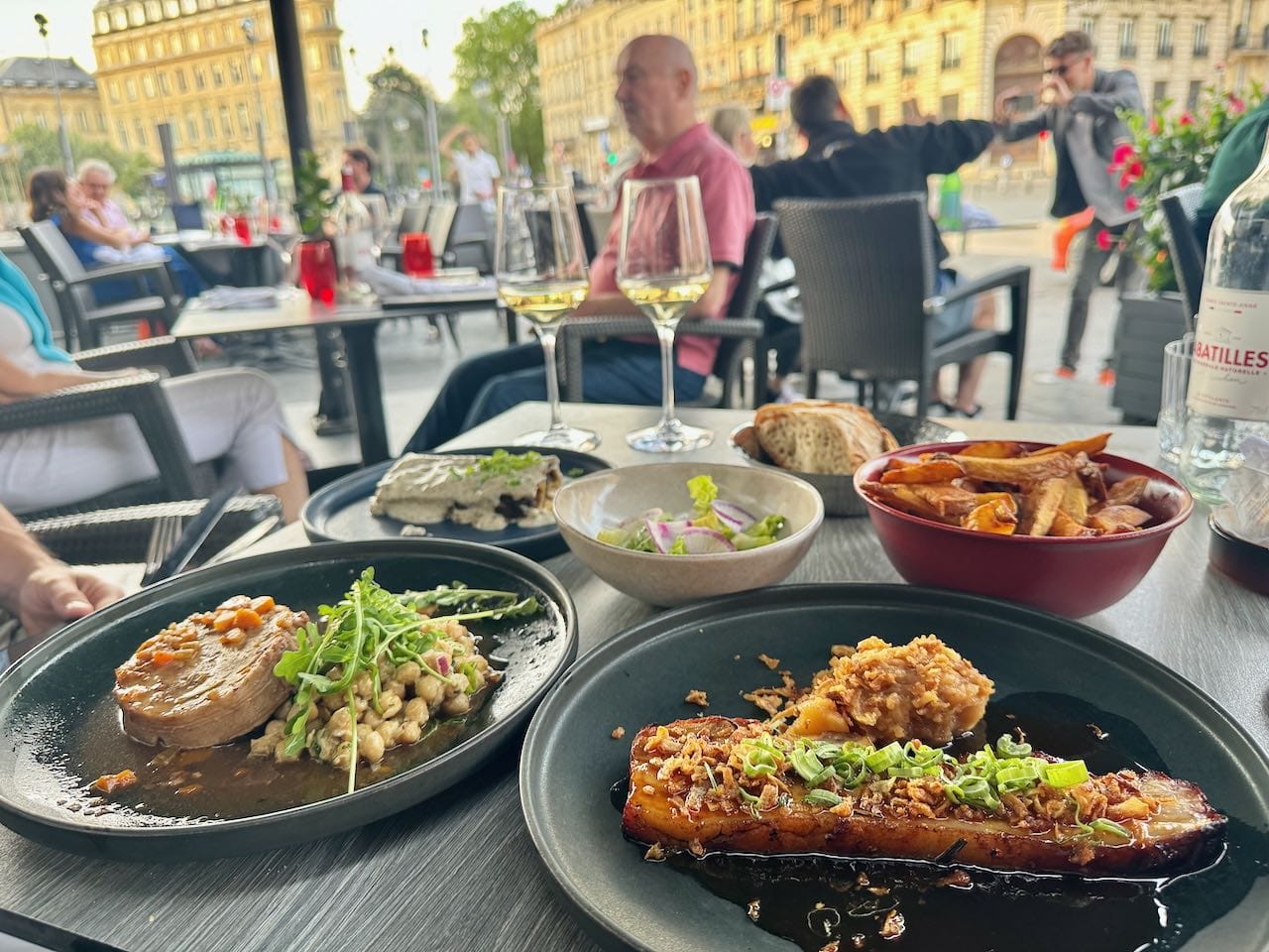 Enjoy a fancy French feast on the terrace at InterContinental Bordeaux's Le Bordeaux.
