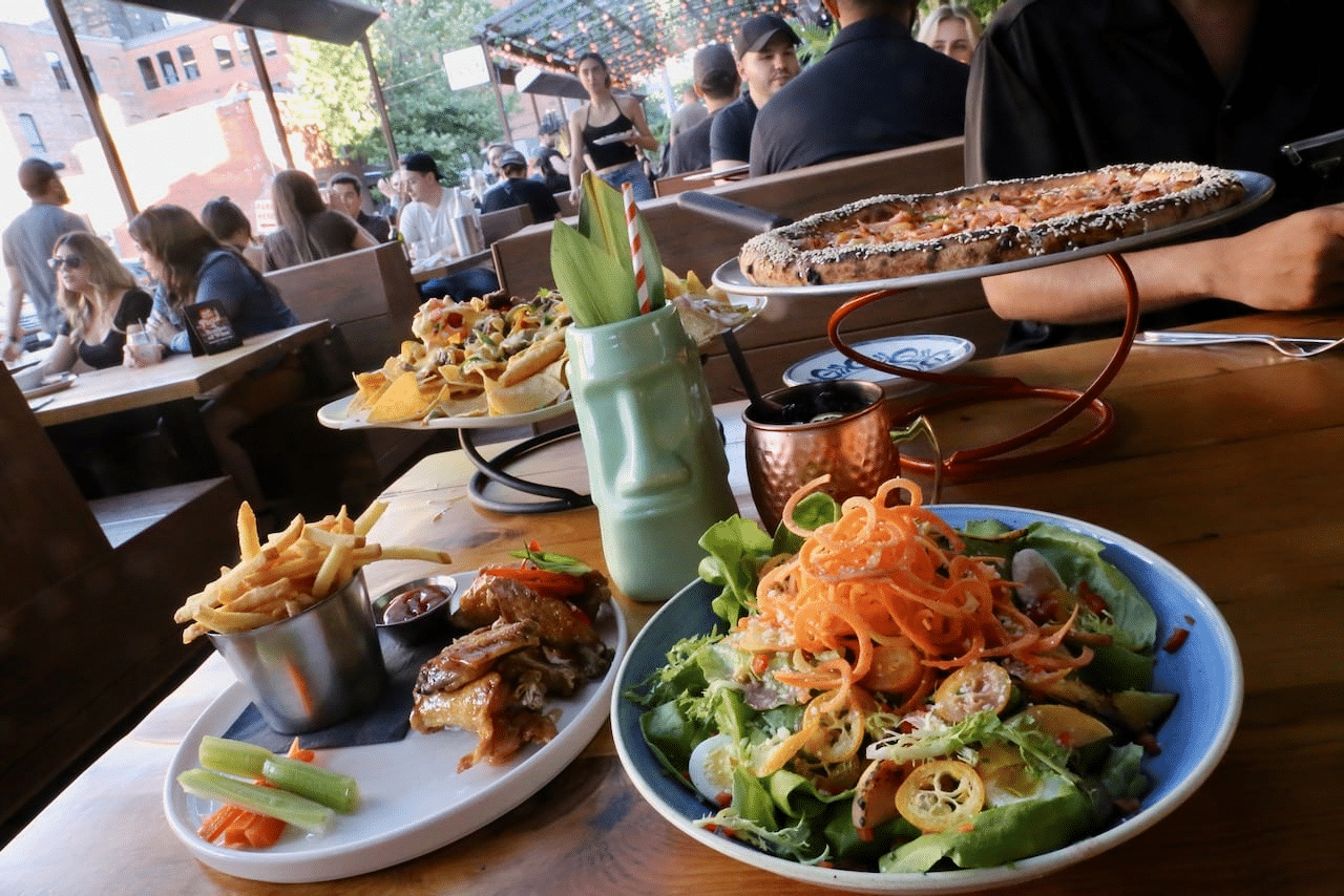 Petty Cash patio overlooking Portland Street.
