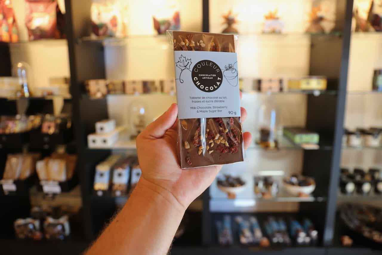 Enjoy a sweet snack on a Gaspe Road Trip at Courleur Chocolat.
