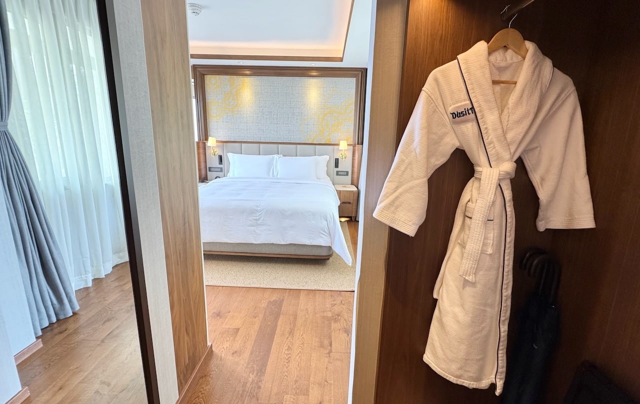 Dusit Thani Himalayan Resort's suites are spacious with incredibly comfy beds wrapped in lush linens. 