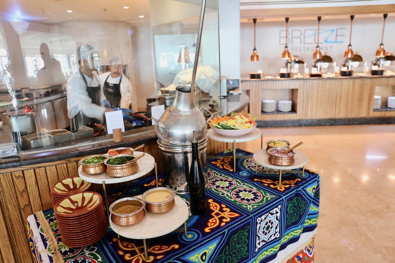 The hotel offers a sprawling daily breakfast buffet.