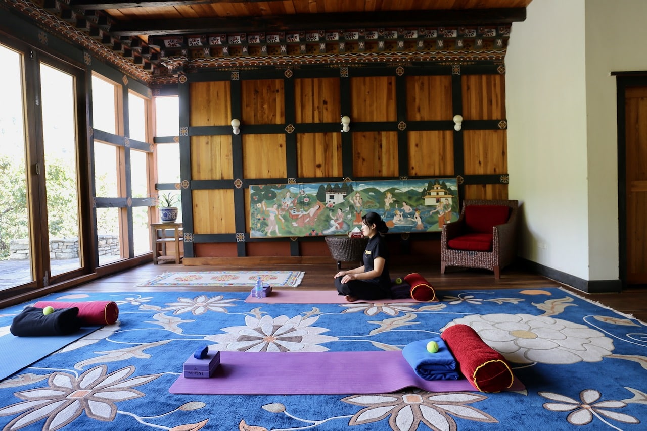 The hotel has a dedicated meditation pavilion for yoga practice.