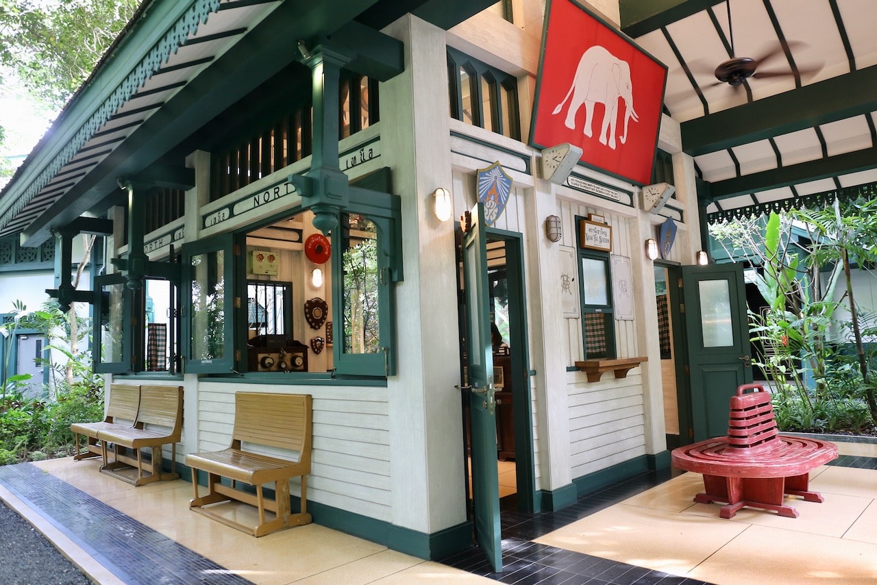 InterContinental Khao Yai Resort's lobby looks like a vintage train station.