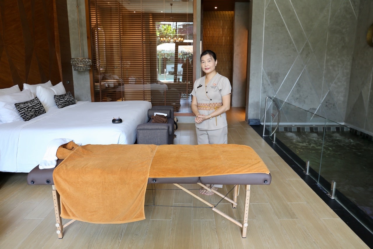 Enjoy a private spa treatment in your luxurious pool villa!