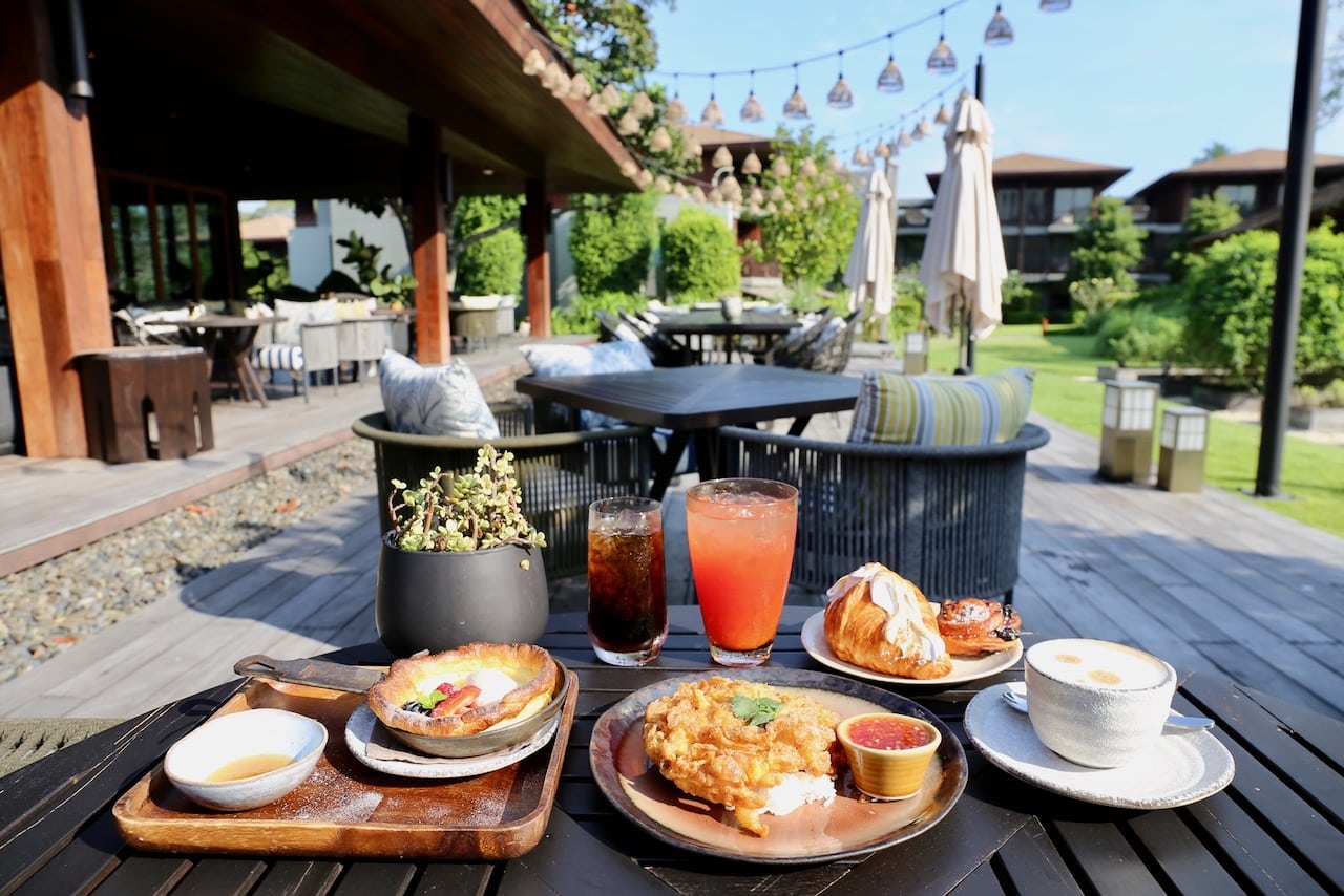 Enjoy Western and Thai dishes at breakfast indoors or on a sun-soaked outdoor patio.