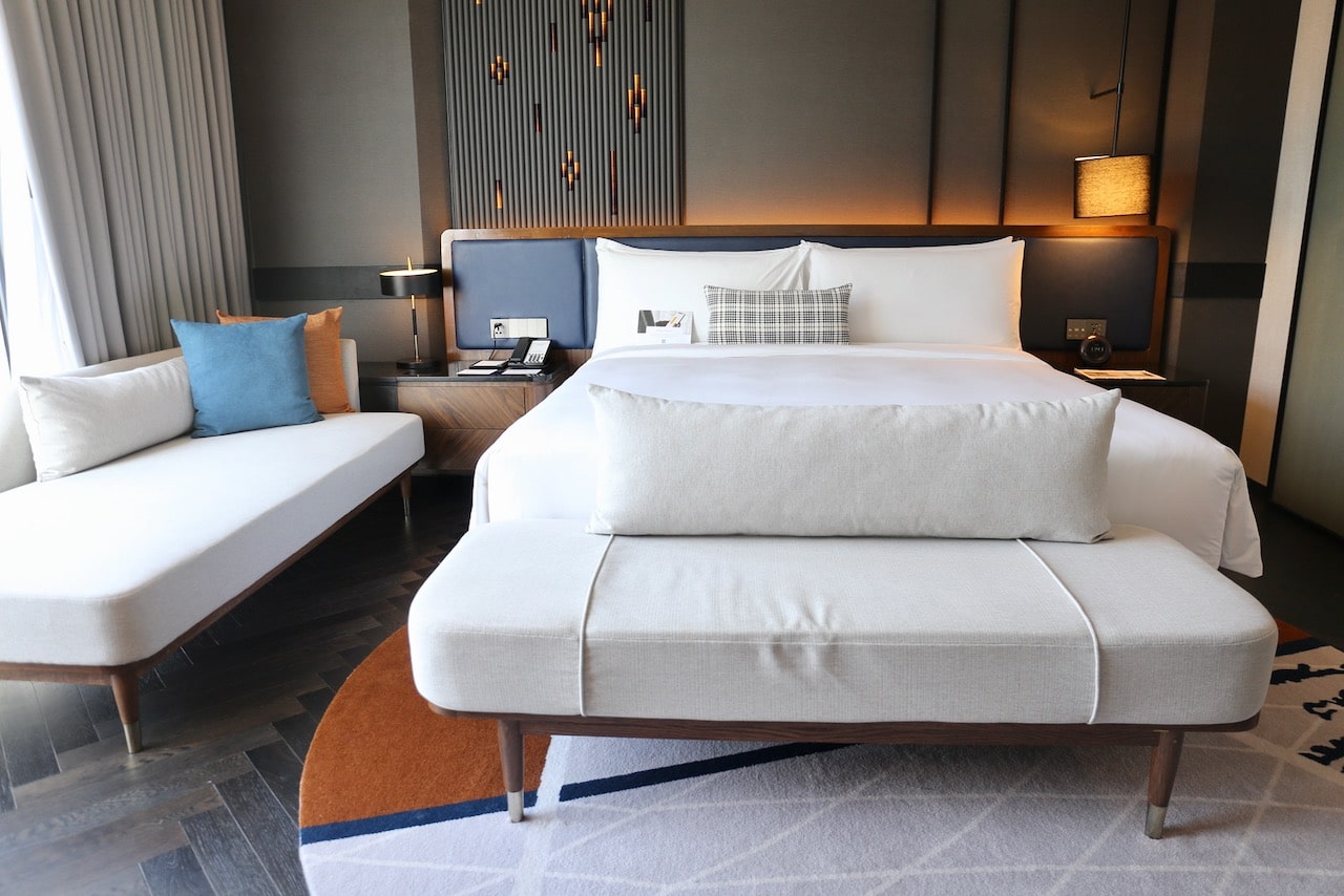 Contemporary bedrooms are inspired by traditional Thai design.