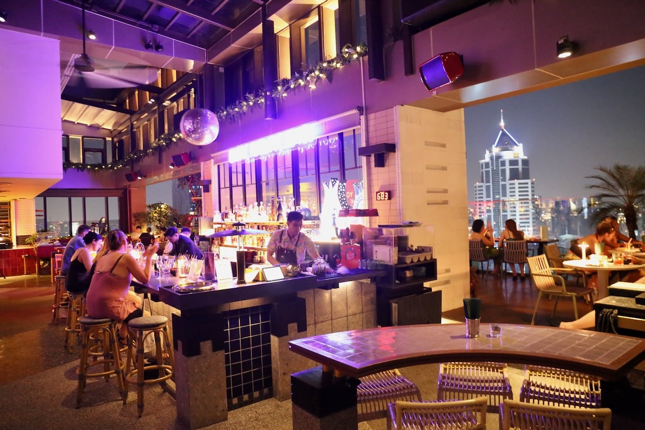 Bar Yard is ranked as one of Bangkok's best rooftop bars. 