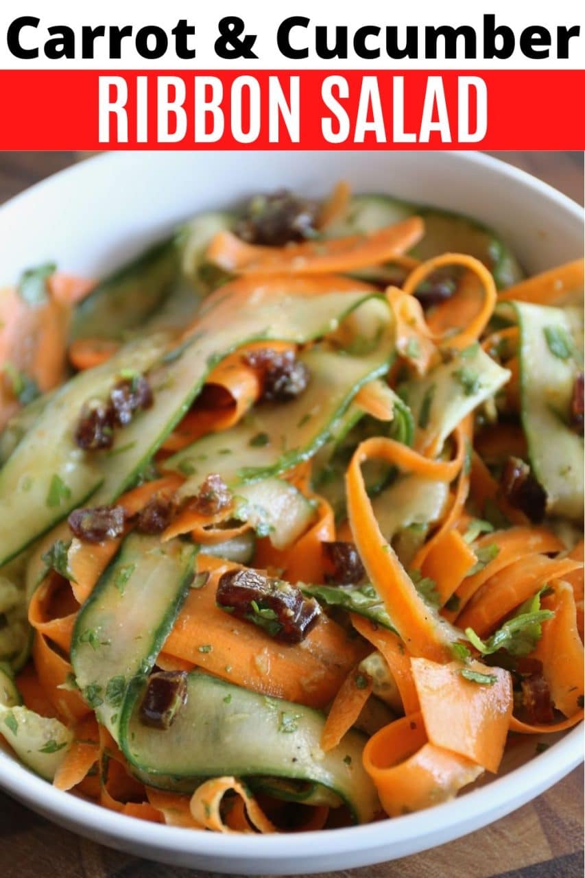 How To Make Middle Eastern Carrot Cucumber Ribbon Salad.