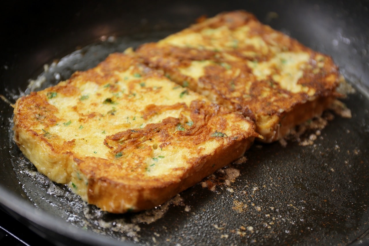 Fry French Toast until both sides are golden brown.