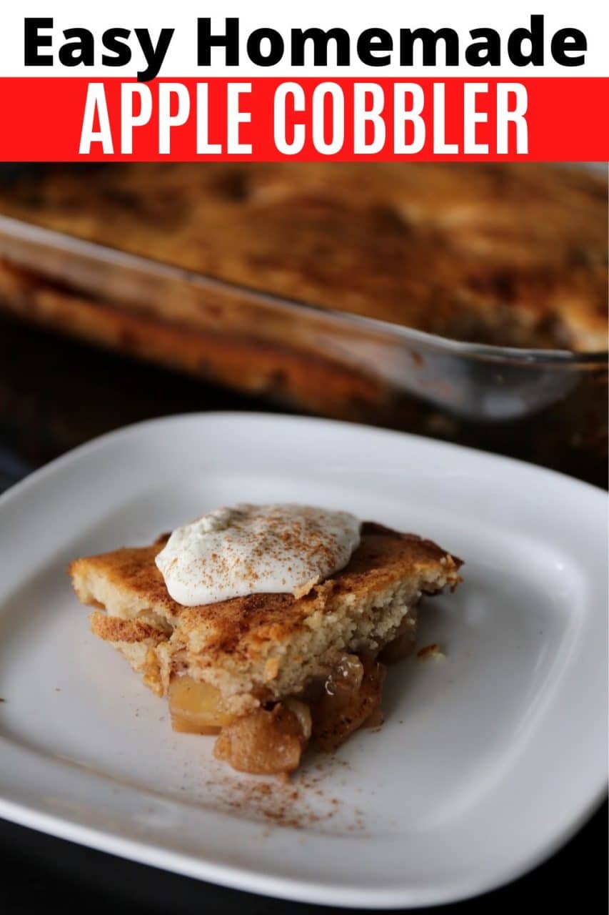 Save our Easy Apple Cobbler recipe to Pinterest!