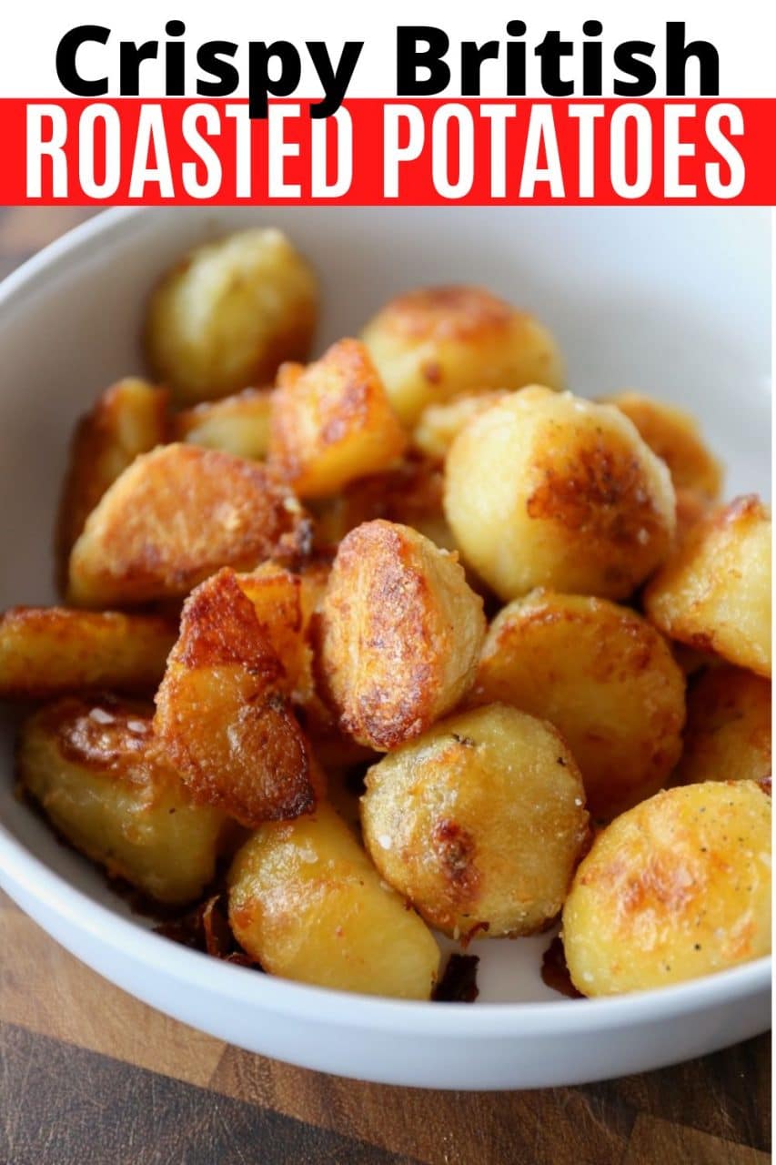 Save our Crispy British Roasted Potatoes recipe to Pinterest!