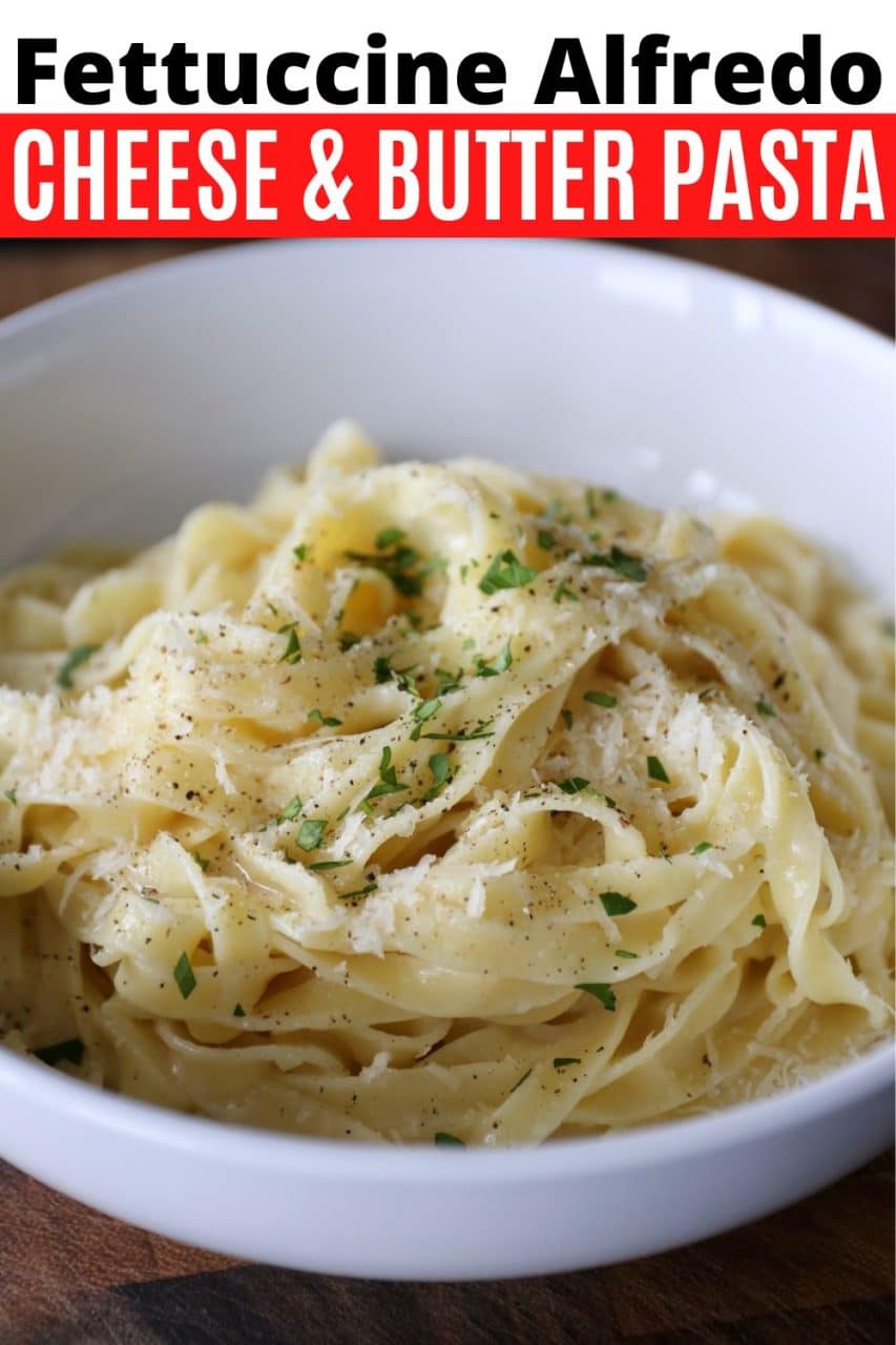 Save our Homemade Fettuccine Alfredo recipe to Pinterest!