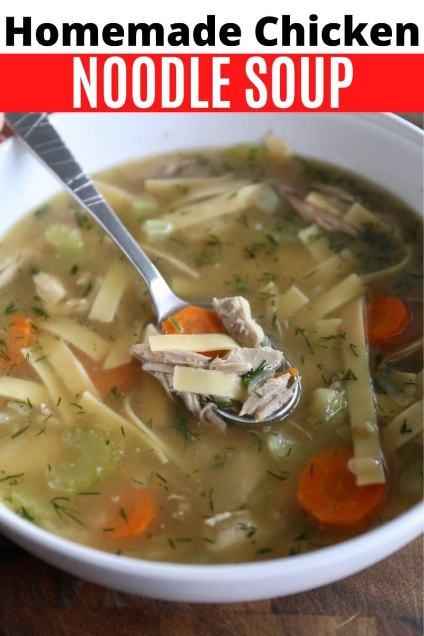Save our Homemade Chicken Noodle Soup recipe to Pinterest!