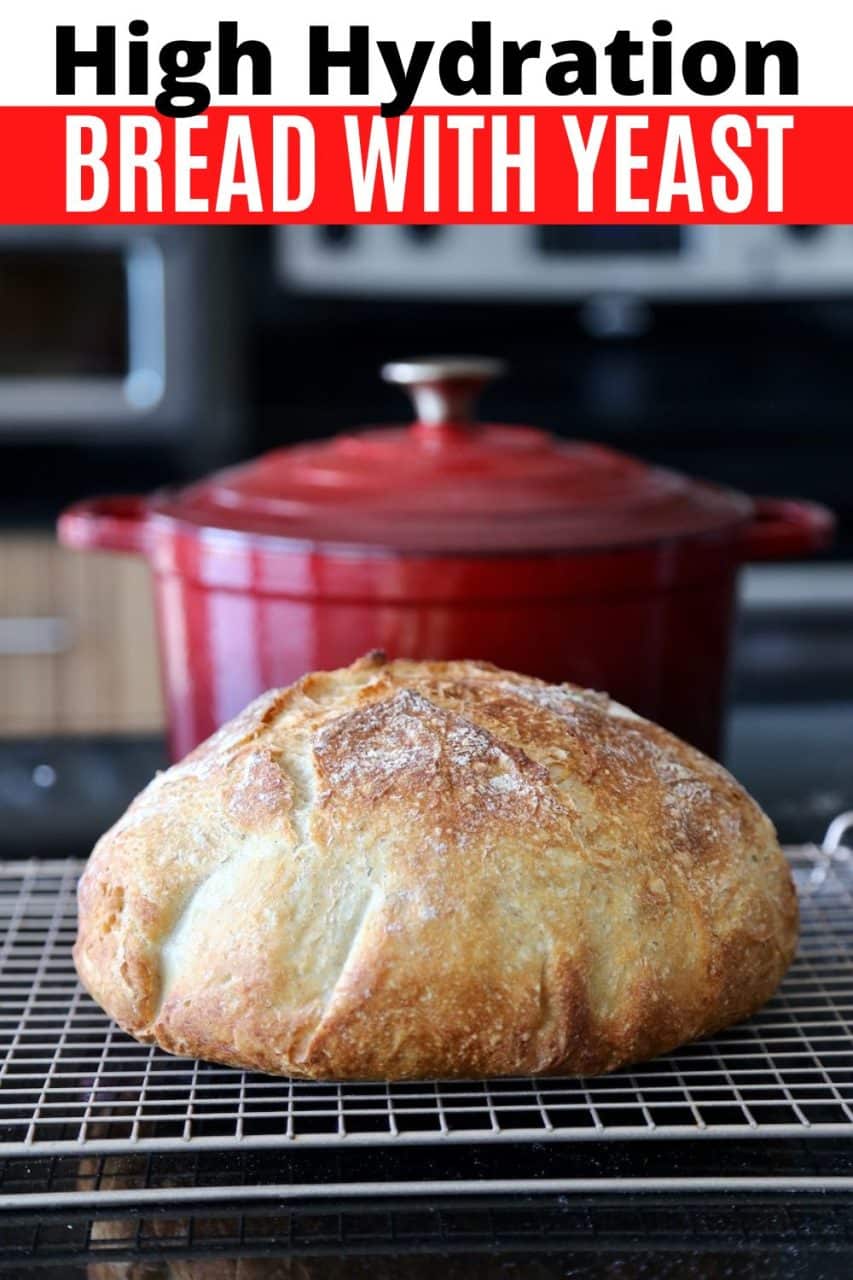 Save our High Hydration Artisan Bread Made with Yeast recipe to Pinterest!