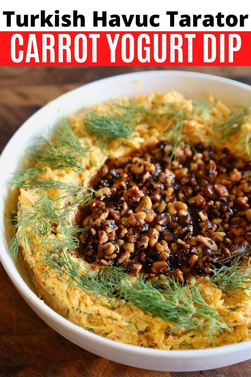 Save our Havuc Tarator Turkish Carrot Yogurt Dip recipe to Pinterest!