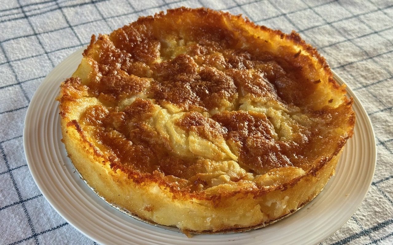 Bake Bolzano Apple Cake until browned with crunchy edges.