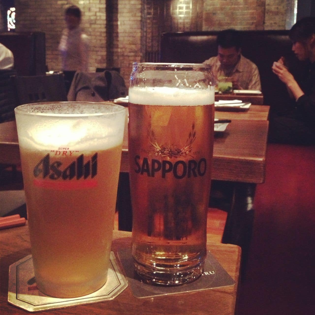 Japanese beer at Kingyo Toronto.